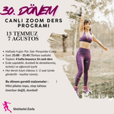 30. Dönem | Canlı Zoom Ders Programı (13 Temmuz – 7 Ağustos 2026)