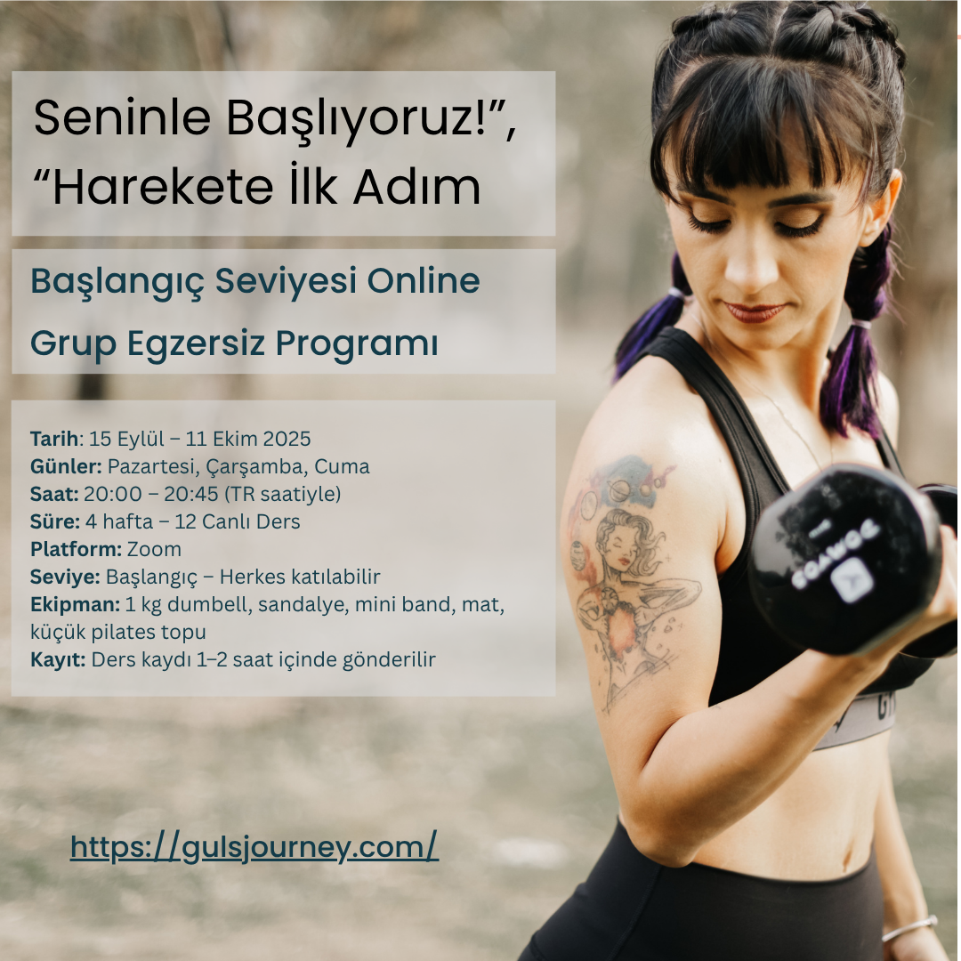 Başlangıç Seviyesi Online Grup Egzersiz Programı | 1. Dönem